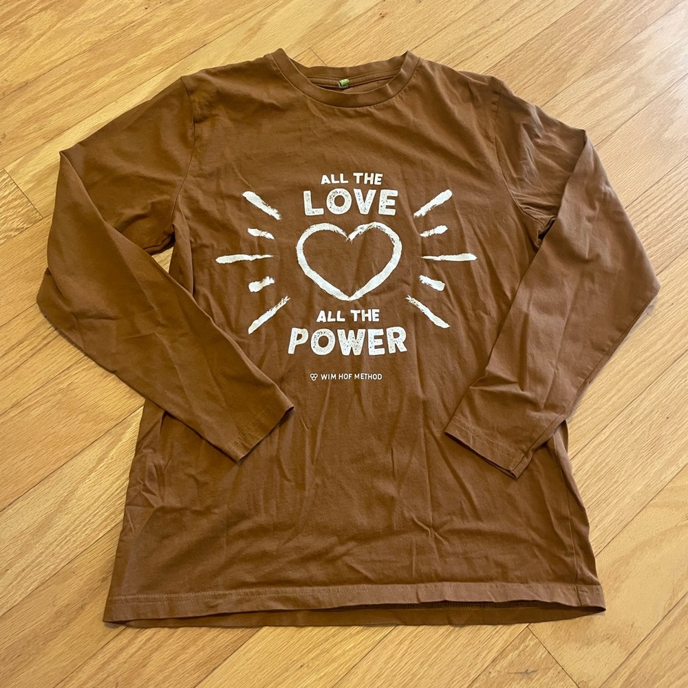 Wimhof Method All the Light and Love Brown Long Sleeve Top